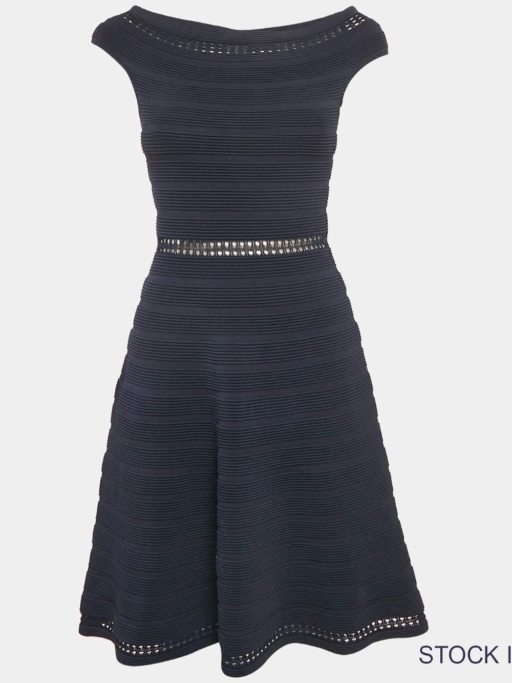 Sandro | Masha | Off-The-Shoulder Knit Dress | Color: Marine | Size 2 (M/6-8)